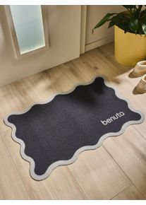 benuta Paillasson Curl Noir 50x80 cm - Tapis poil court design moderne pour salon