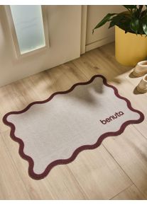 benuta Paillasson Curl Beige/Marron 50x80 cm - Tapis poil court design moderne pour salon