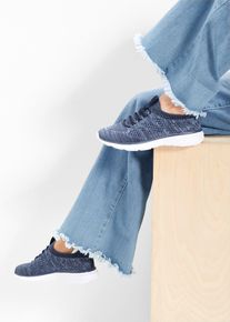 Slip-in sneakers van zacht materiaal - blauw - maat 37 - vegan - bonprix