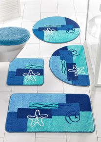 Badmat met maritieme motieven - blauw - maat 7 (badmat rond Ø 75 cm) - bonprix