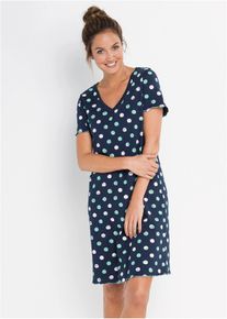 Nachthemd - blauw - maat 56/58 (3XL) - 100% katoen - bonprix