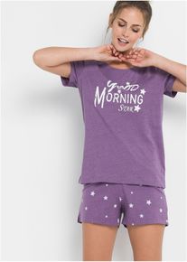 Shortama - paars - maat 56/58 (3XL) - met katoen - bonprix