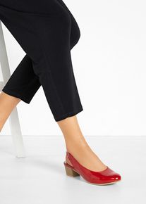 Jana slingback pumps in comfortabele wijdte - rood - maat 42 - lak - bonprix