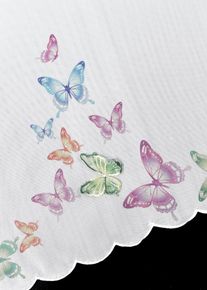 Valletje met geborduurde vlinders - roze - maat 60x155 cm - bonprix