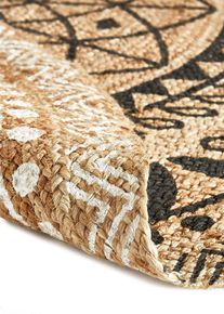 Rond vloerkleed dubbelzijdig - beige - maat 1 (Ø 90 cm) - bonprix