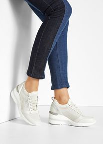 Plateau sneakers van Mustang - beige - maat 39 - bonprix