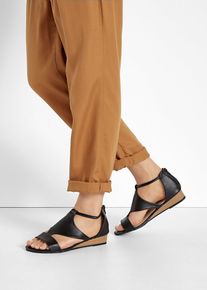 Sleehak sandaletten - zwart - maat 38 - bonprix