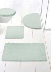 Badmat van bijzonder zacht materiaal - groen - maat 7 (3-dlg. set (badmat: 50/90 cm, wc-mat voor staand toilet: 45/50 cm, wc-dekselovertrek: 50/47 cm)) - bonprix