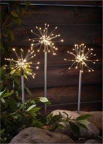 Solar tuinstekers sterren (set van 3) - zilver - maat Onesize - bonprix