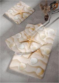 Badmat met memory foam - beige - maat 2 (wc-mat voor hangend toilet 45/50 cm) - bonprix