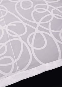 Transparant vouwgordijn met print - wit - maat 5 (h/b: 140/140 cm) - bonprix