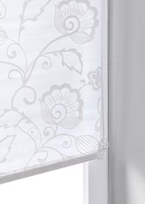 Rolgordijn met rankenprint - wit - maat 6 (h/b: 150/90 cm) - bonprix