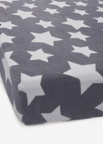 Hoeslaken Cashmere Touch sterren - grijs - maat 100x200 cm - bonprix