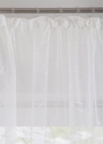 Transparant jacquard gordijn - wit - maat 3 (h/b: 145/300 cm) - bonprix