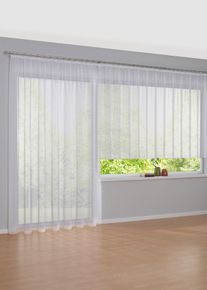 Transparant gordijn effen - wit - maat 6 (h/b: 175/450 cm) - bonprix