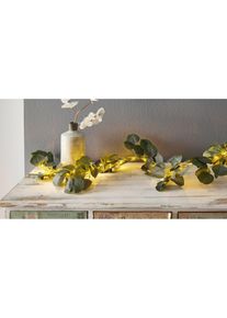 LED kunstbloemen slinger met eucalyptusbladeren - groen - maat Onesize - bonprix