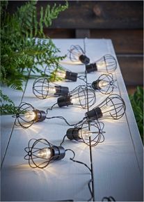 Solar lichtslinger met 10 lampen - zwart - maat Onesize - bonprix