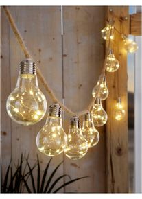 Solar lichtslinger met gloeilampen - bruin - maat Onesize - bonprix