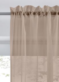 Transparante gordijnen (2 stuks) effen - bruin - maat 265x150 cm - bonprix