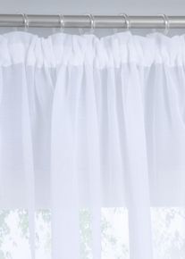 Transparant gordijn van batist met fijne structuur (1 stuk) - wit - maat 245x140 cm - bonprix