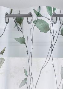 Gordijn met gerecycled polyester (1 stuk) - groen - maat 245x144 cm - bonprix