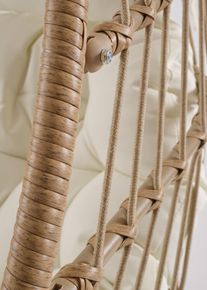 Hangstoel met voet - beige - maat Onesize - bonprix