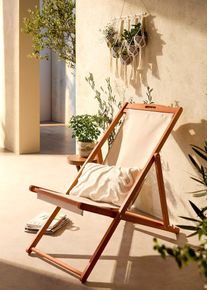 Plantenhouder met potten in macamé - beige - maat Onesize - met katoen - bonprix