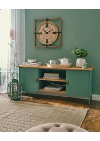 Windlicht met glazen theelichthouder - groen - maat Onesize - bonprix