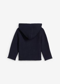 Vest met capuchon - blauw - maat 92/98 - met katoen - bonprix