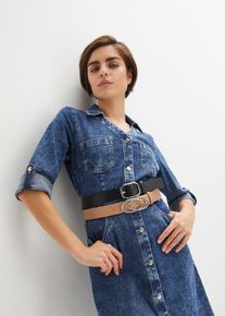 Riem (set van 2) met 2 verwisselbare gespen - zwart - maat 100 - bonprix