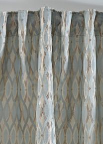 Jacquard gordijn (set van 1) - blauw - maat 145x135 cm - bonprix