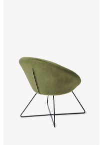 Fauteuil met metalen frame - groen - maat Onesize - bonprix