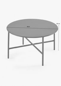 Metalen bijzettafel - zwart - maat Onesize - bonprix