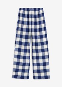 Kinderen pyjamabroek van flanel - blauw - maat 116/122 - met katoen - bonprix