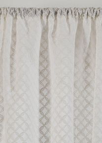 Gordijn van biologisch katoen met borduursel ( 1 stuk) - wit - maat 145x110 cm - 100% katoen - bonprix