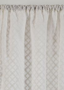 Gordijn van biologisch katoen met borduursel ( 1 stuk) - wit - maat 245x110 cm - 100% katoen - bonprix