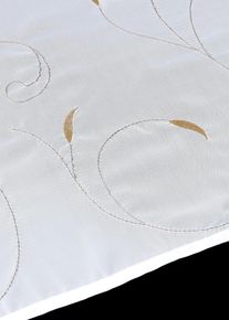 Vouwgordijn met bindkoord en borduursel (1 stuk) - wit - maat 4 (h/b: 140/120 cm) - bonprix