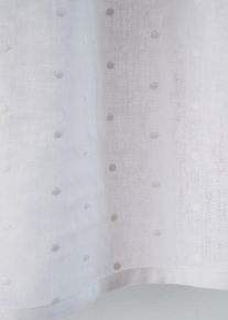 2-laags valletje met stippenborduursel - wit - maat 30x120 cm - met katoen - bonprix