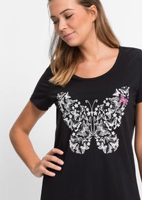 Nachthemd - zwart - maat 56/58 (3XL) - 100% katoen - bonprix