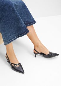 Slingback pumps - zwart - maat 37 - bonprix
