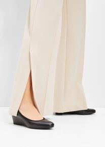 Sleehak pumps van leer - zwart - maat 42 - bonprix