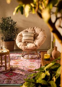 Gestreepte kussenhoes - beige - maat 40x40 cm - bonprix