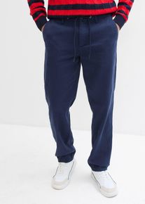 Relaxed fit chino van puur katoen straight - blauw - maat 46 - 100% katoen - bonprix