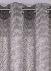 Gordijn met glansgaren (1 stuk) - grijs - maat 145x140 cm - bonprix