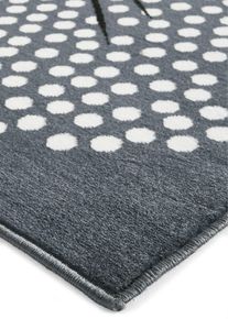Vloerkleed met gestileerde bloemen - grijs - maat 160x230 cm - bonprix