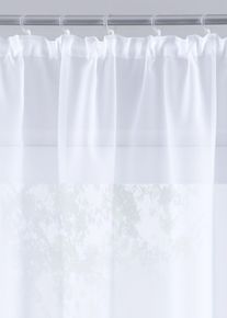Transparant effen gordijn (1 stuk) - wit - maat 175x140 cm - bonprix