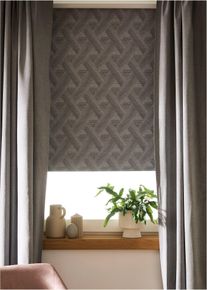 Verduisterend jacquard rolgordijn met een grafisch patroon - grijs - maat 7 (h/b: 150/100 cm) - bonprix