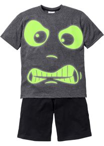 Shorty (2-tlg. Set) GLOW IN THE DARK - grau - Größe 128/134- bonprix