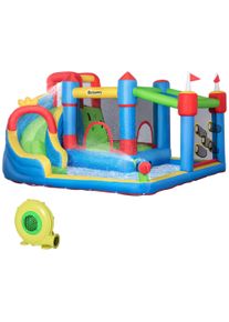 Outsunny Large Inflatable Kids Bounce Castle with Slide Trampoline Pool Water Gun Climbing Age 3-8 | Aosom Ireland