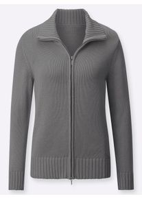 Dames Vest met 2-wegritssluiting in grijs gemêleerd ,maat 36, WITT, 50% Katoen, 50% Polyacryl
